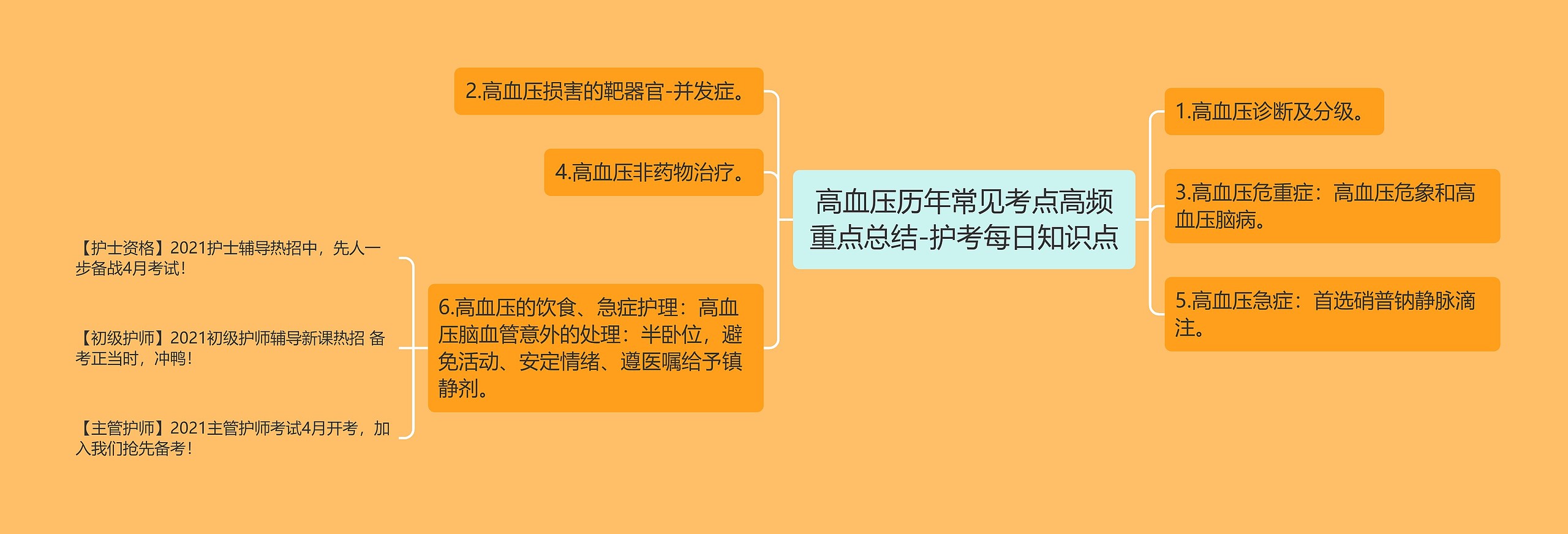 高血压历年常见考点高频重点总结-护考每日知识点