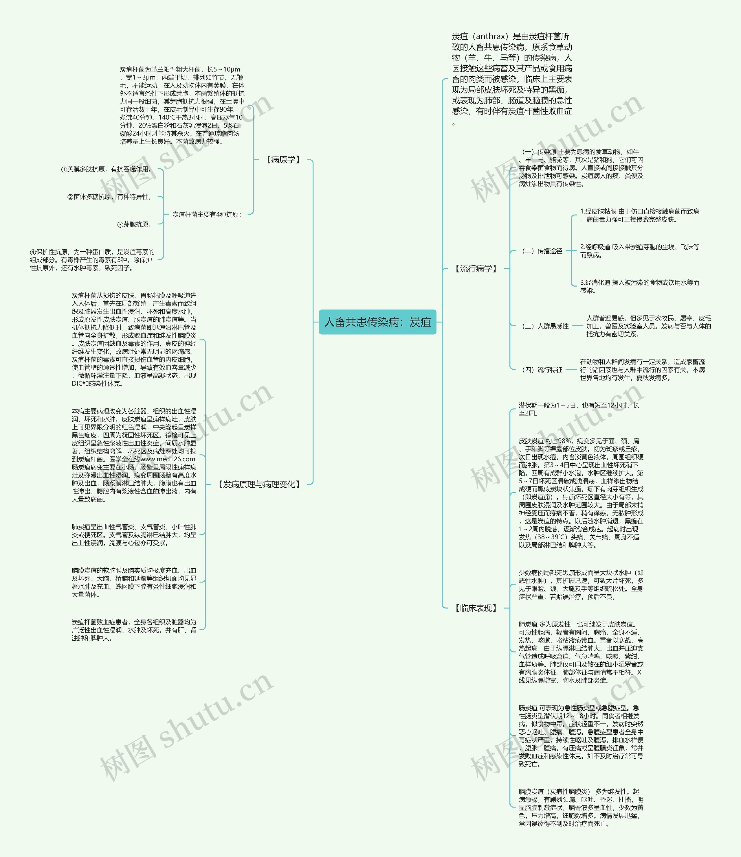 人畜共患传染病：炭疽思维导图