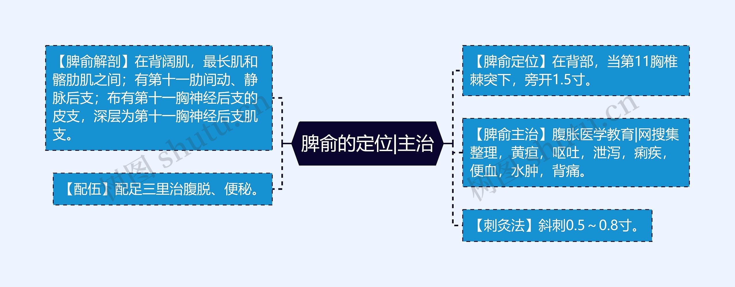 脾俞的定位|主治思维导图