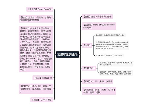 冠果草性状|主治