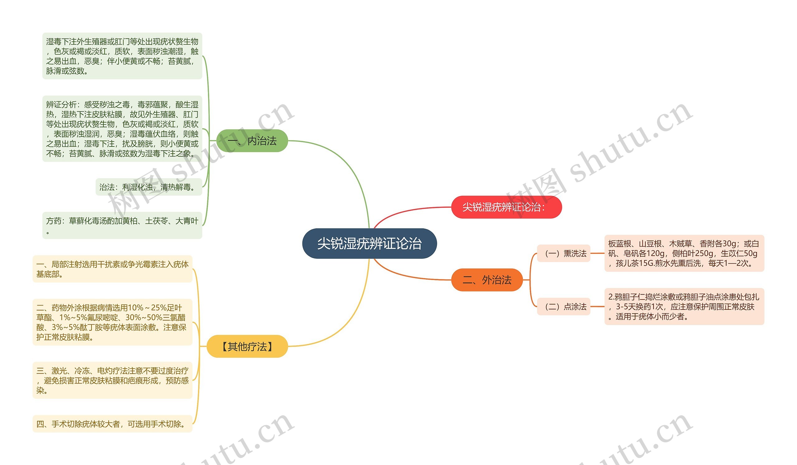 尖锐湿疣辨证论治思维导图