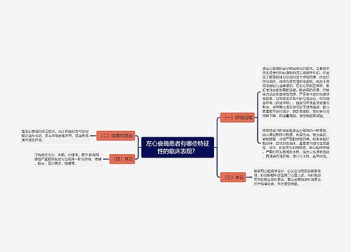 左心衰竭患者有哪些特征性的临床表现？