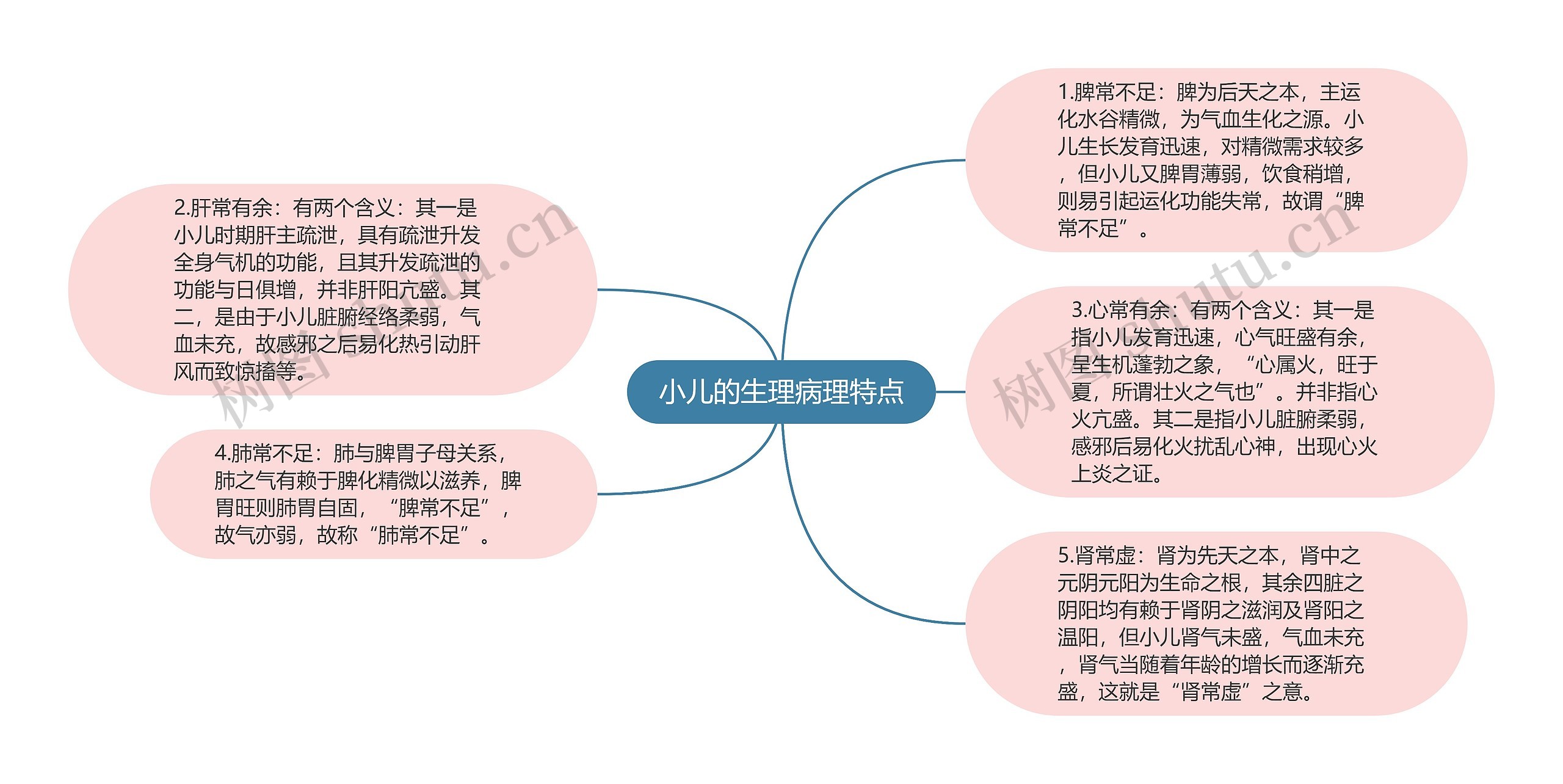 小儿的生理病理特点思维导图