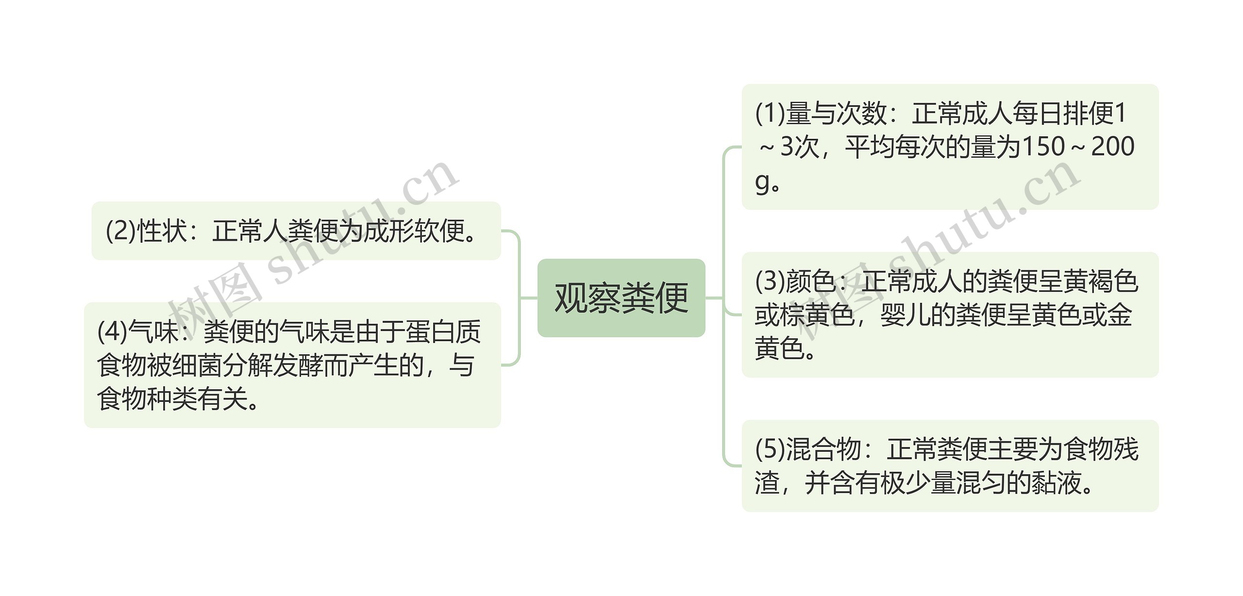 观察粪便思维导图