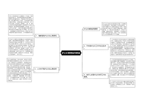 护士长管理指导要素