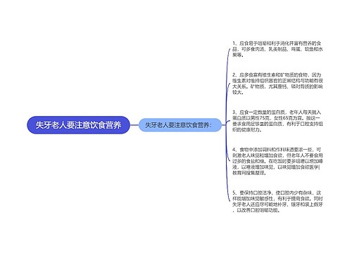 失牙老人要注意饮食营养