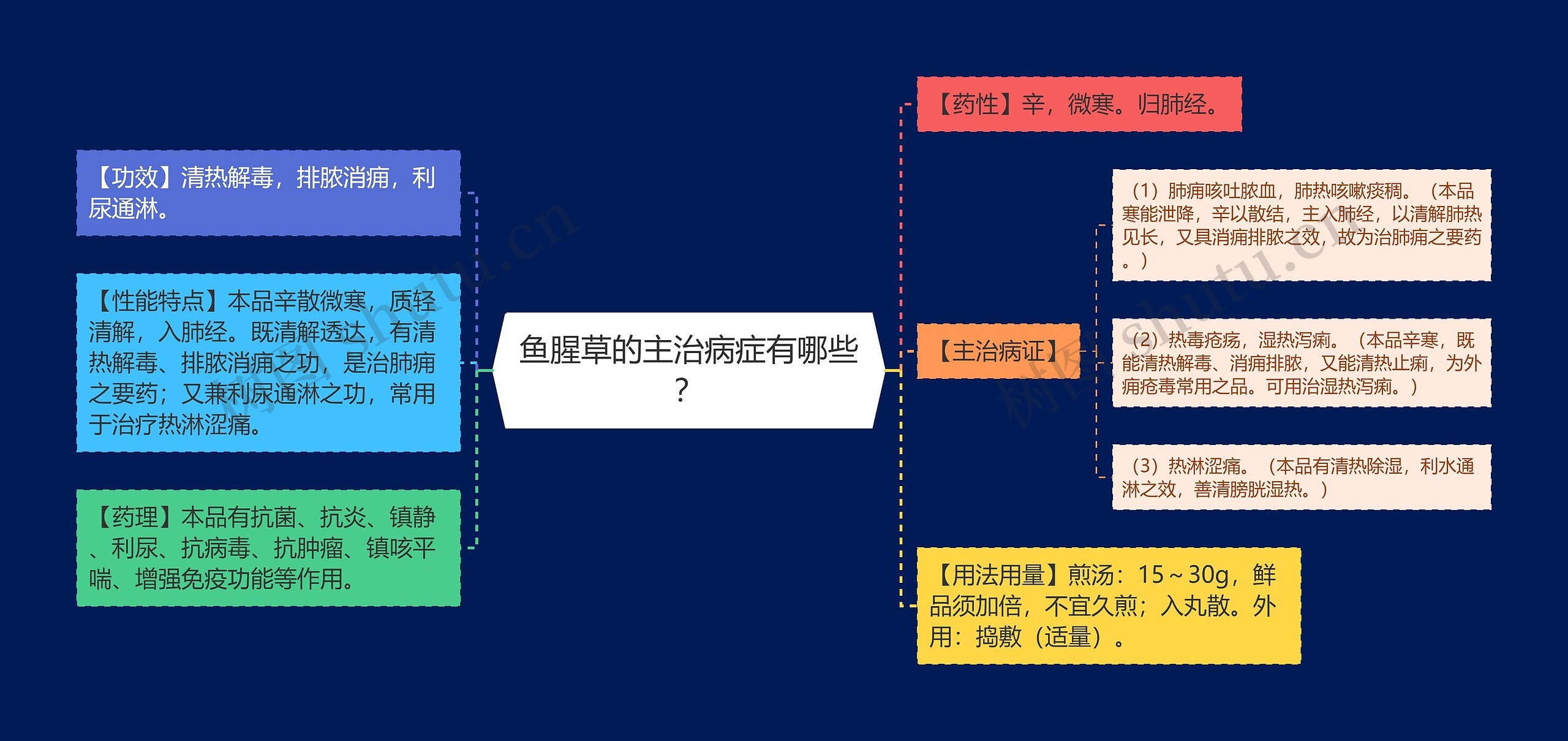 鱼腥草的主治病症有哪些？