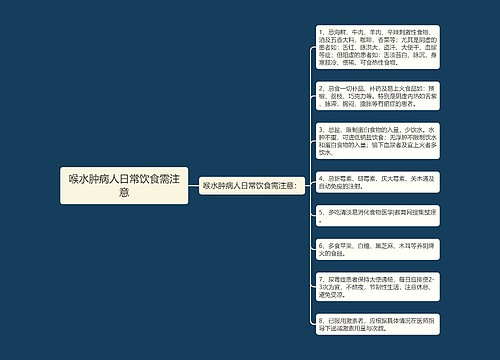 喉水肿病人日常饮食需注意