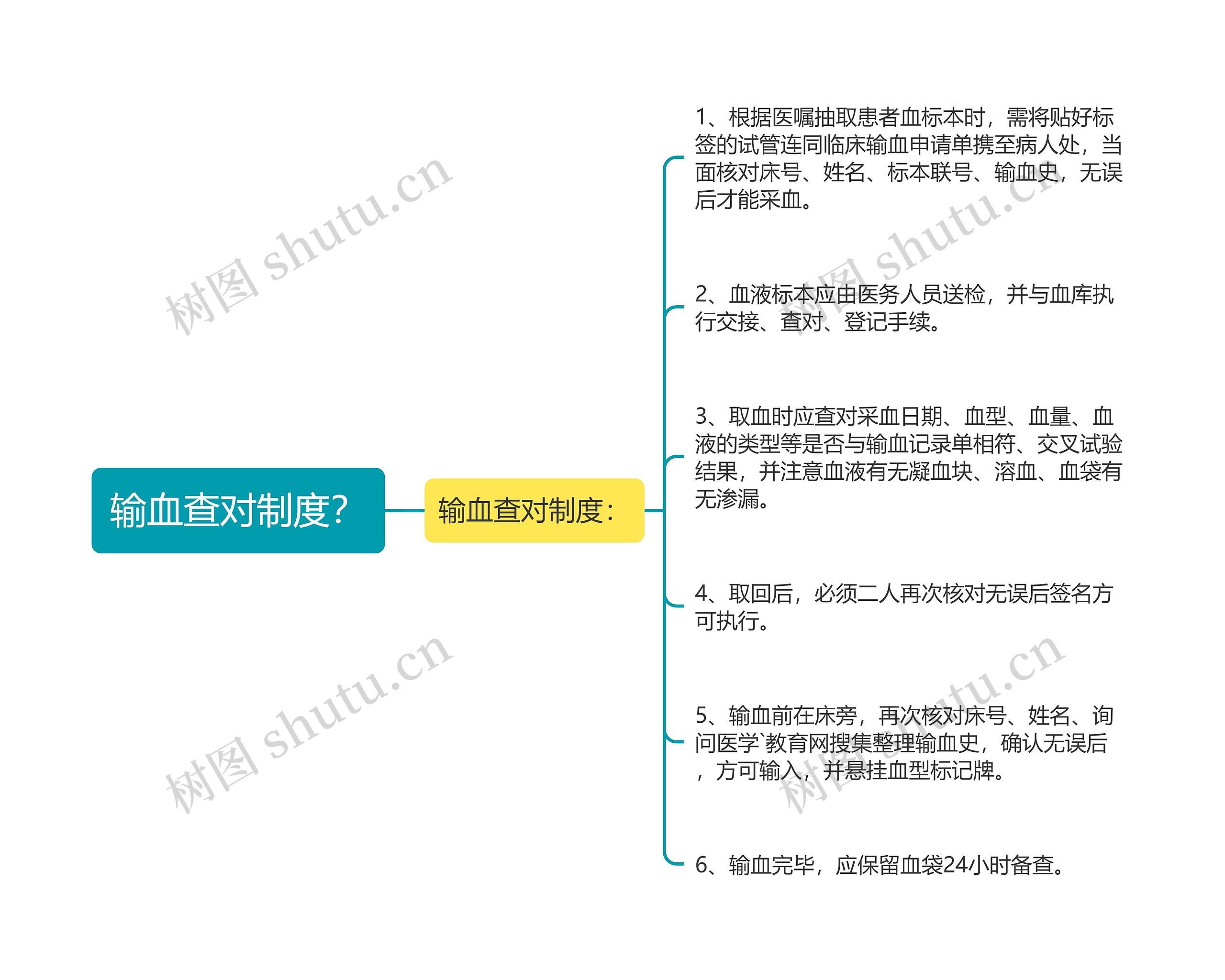 输血查对制度？思维导图