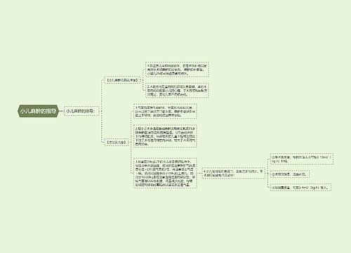 小儿麻醉的指导