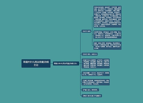 肾脑大补丸用法用量|功能主治