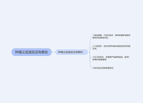 种植义齿适应证有哪些