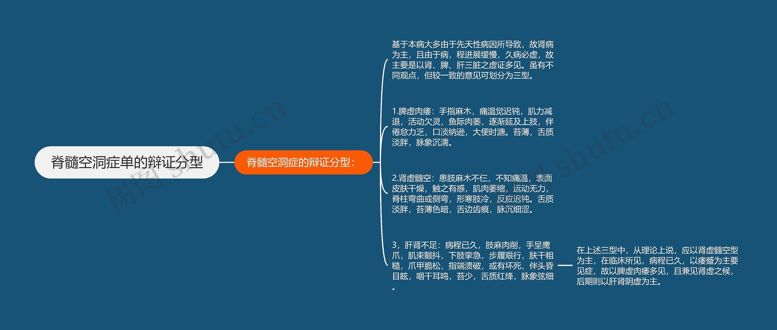 脊髓空洞症单的辩证分型思维导图