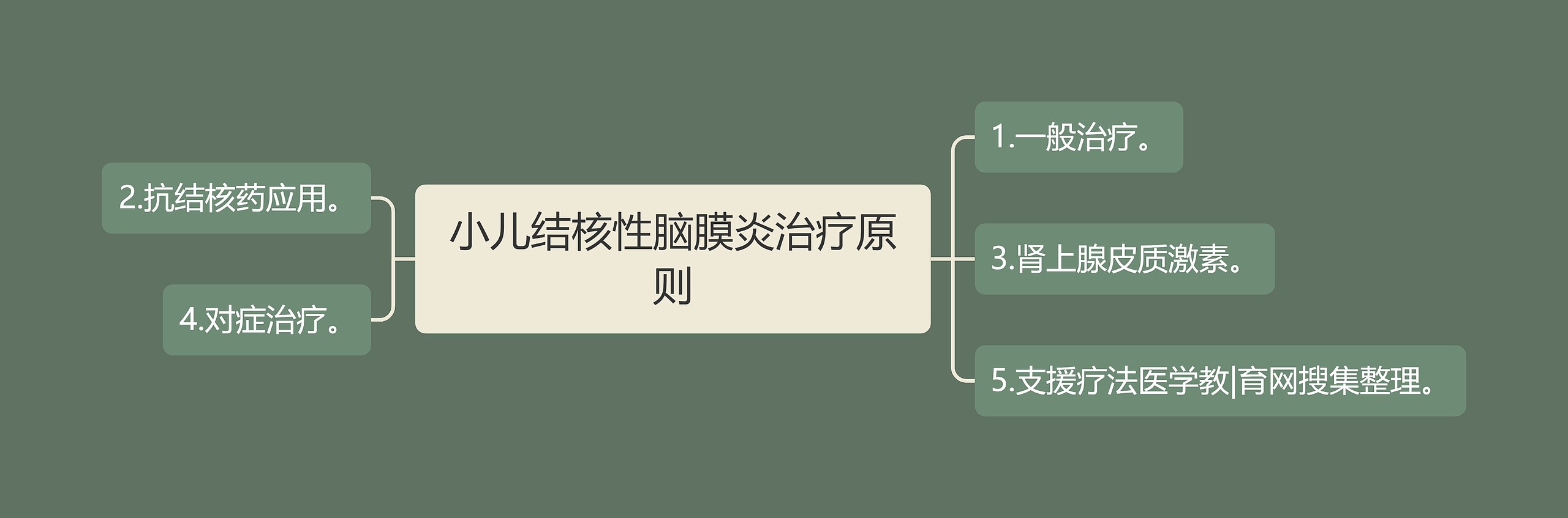 小儿结核性脑膜炎治疗原则思维导图