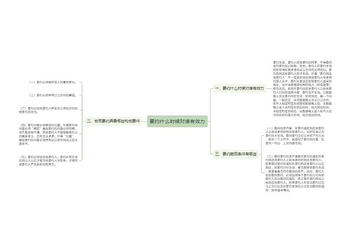 要约什么时候对谁有效力