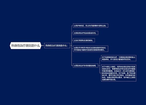 热烧伤治疗原则是什么