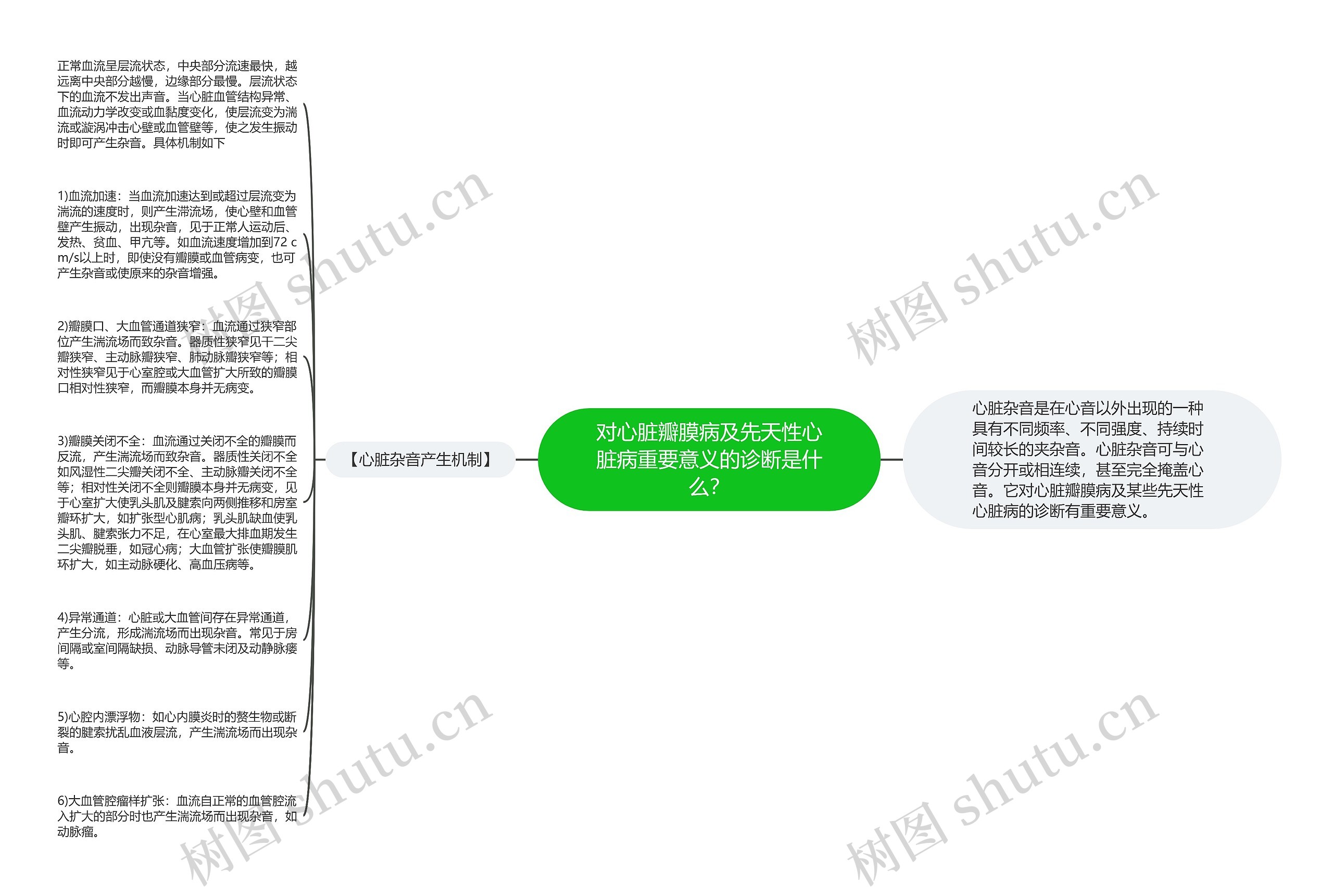 对心脏瓣膜病及先天性心脏病重要意义的诊断是什么？思维导图