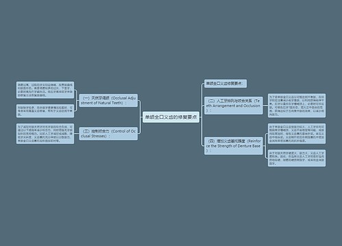 单颌全口义齿的修复要点