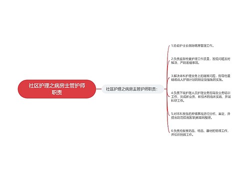 社区护理之病房主管护师职责