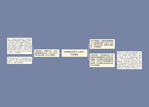 中医病因学有什么特点--中医基础