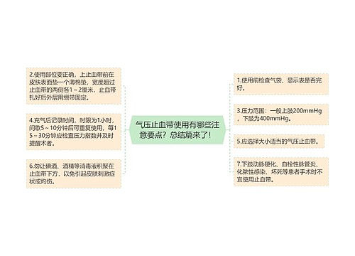 气压止血带使用有哪些注意要点？总结篇来了！
