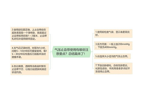 气压止血带使用有哪些注意要点？总结篇来了！