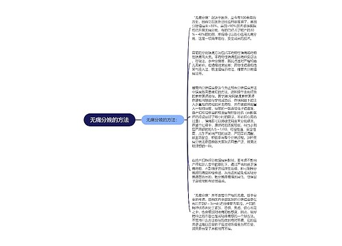 无痛分娩的方法