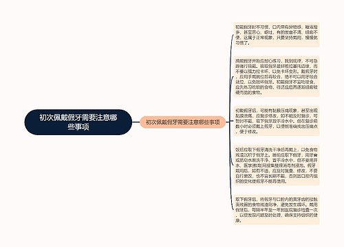 初次佩戴假牙需要注意哪些事项