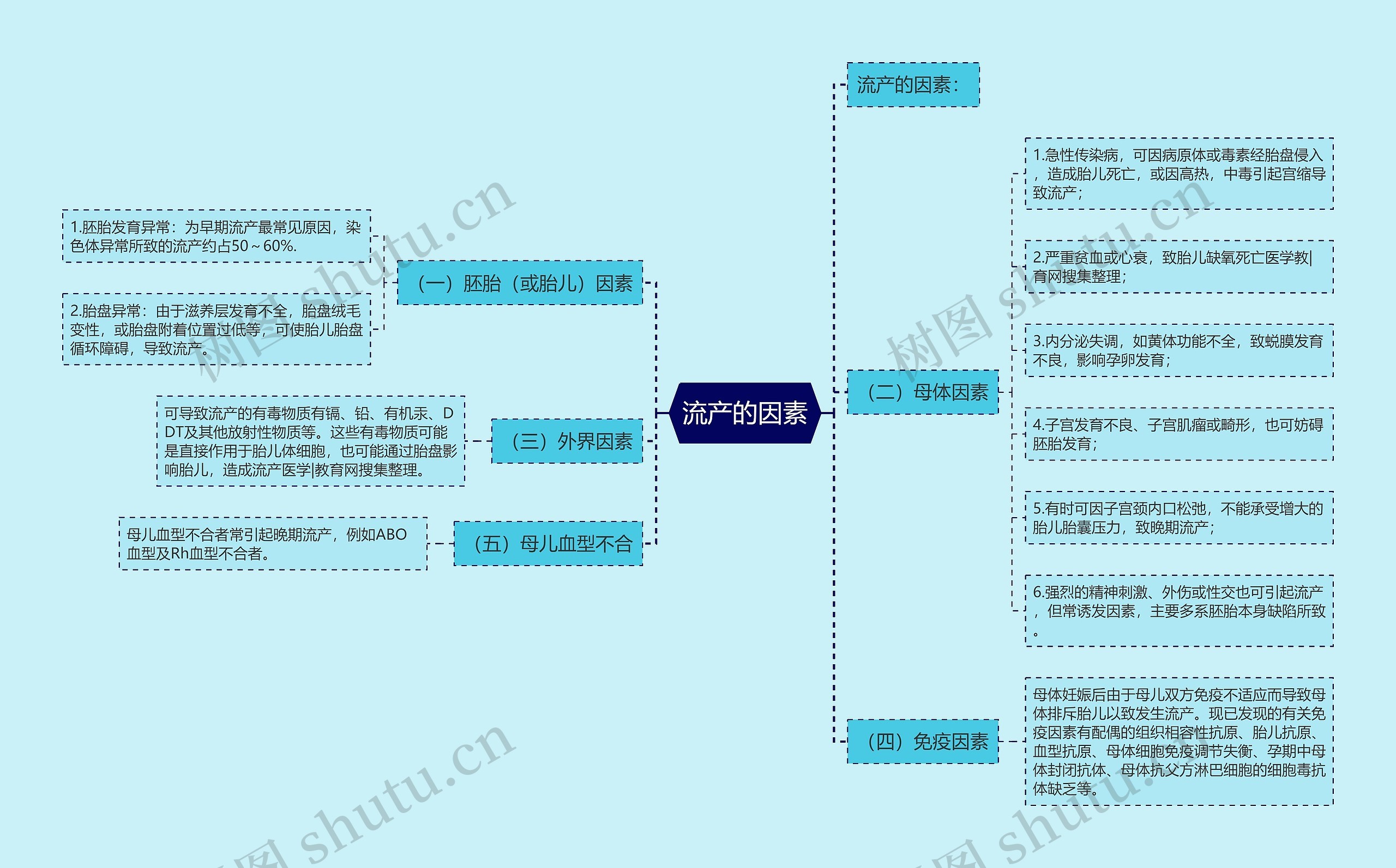 流产的因素思维导图
