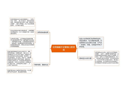 经常睡眠不足警惕口腔溃疡