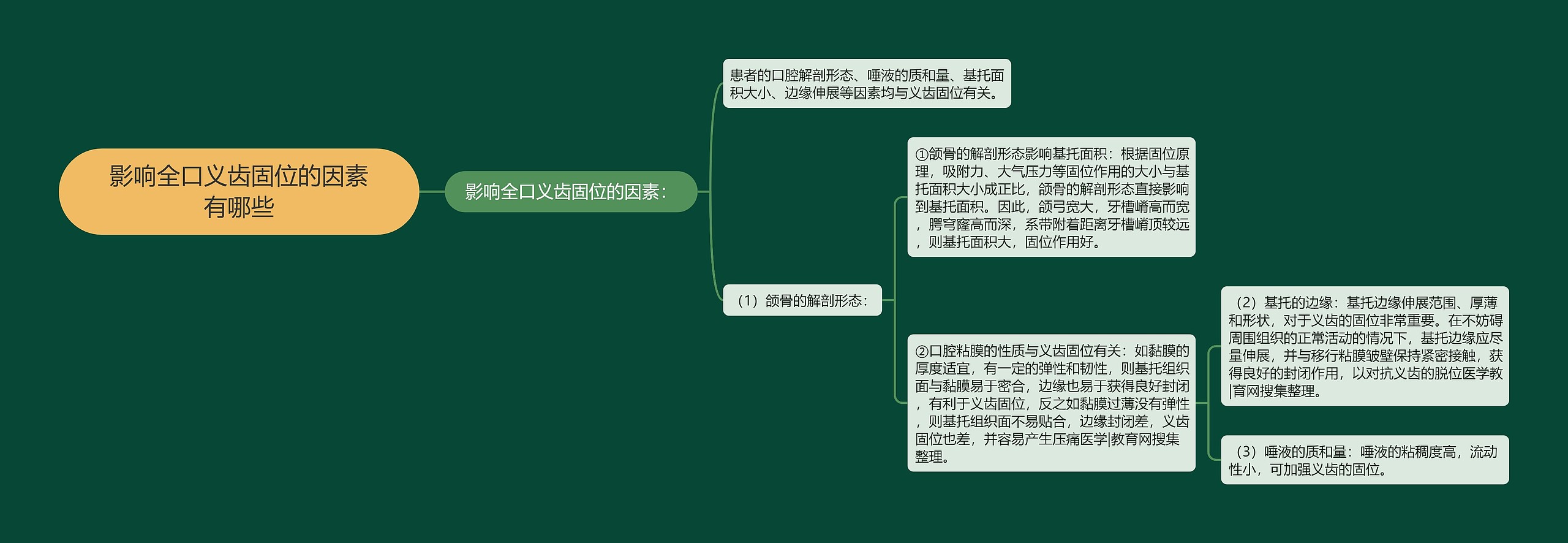 影响全口义齿固位的因素有哪些