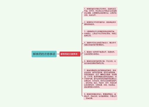 解表药的注意事项