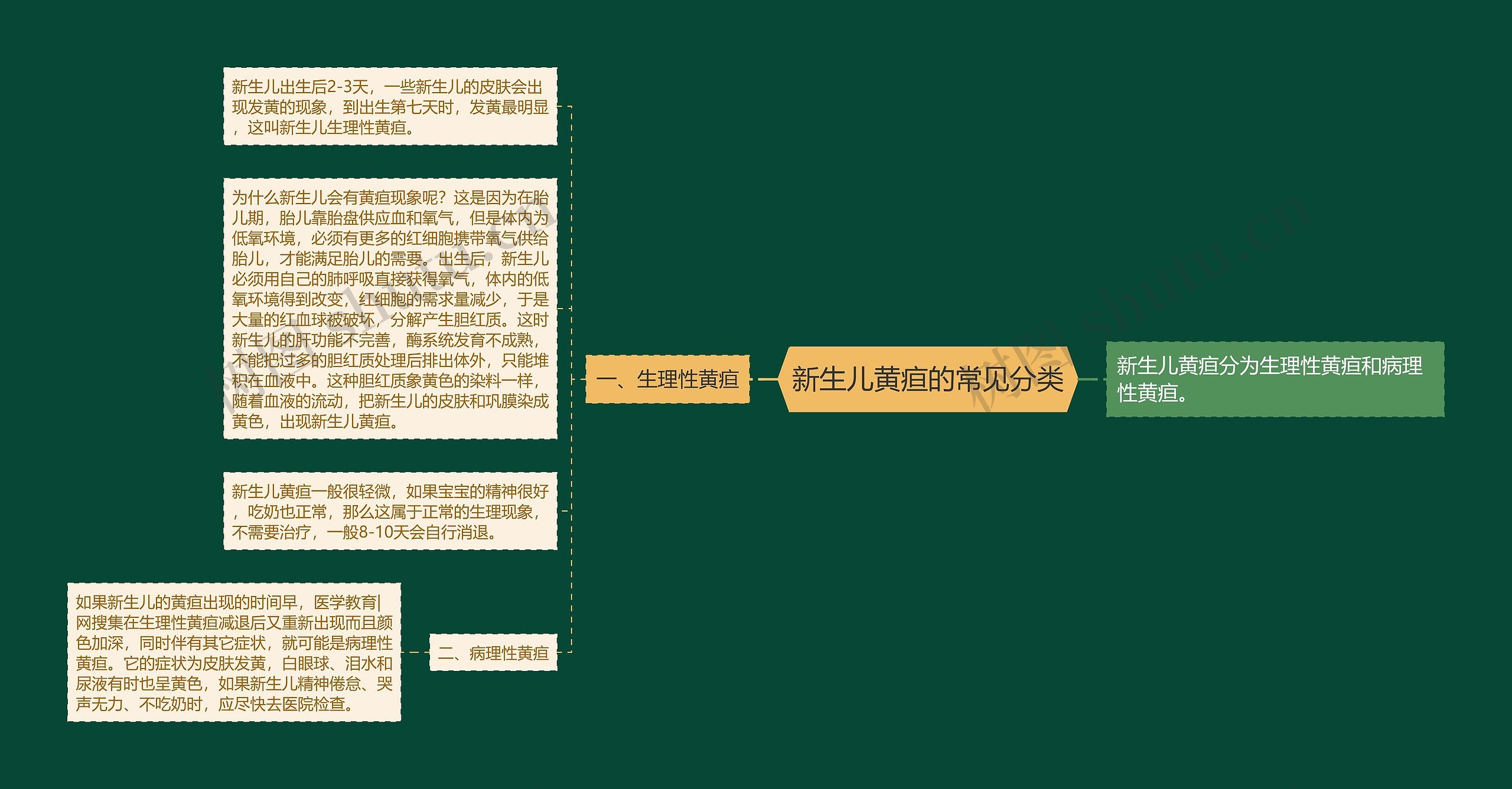 新生儿黄疸的常见分类