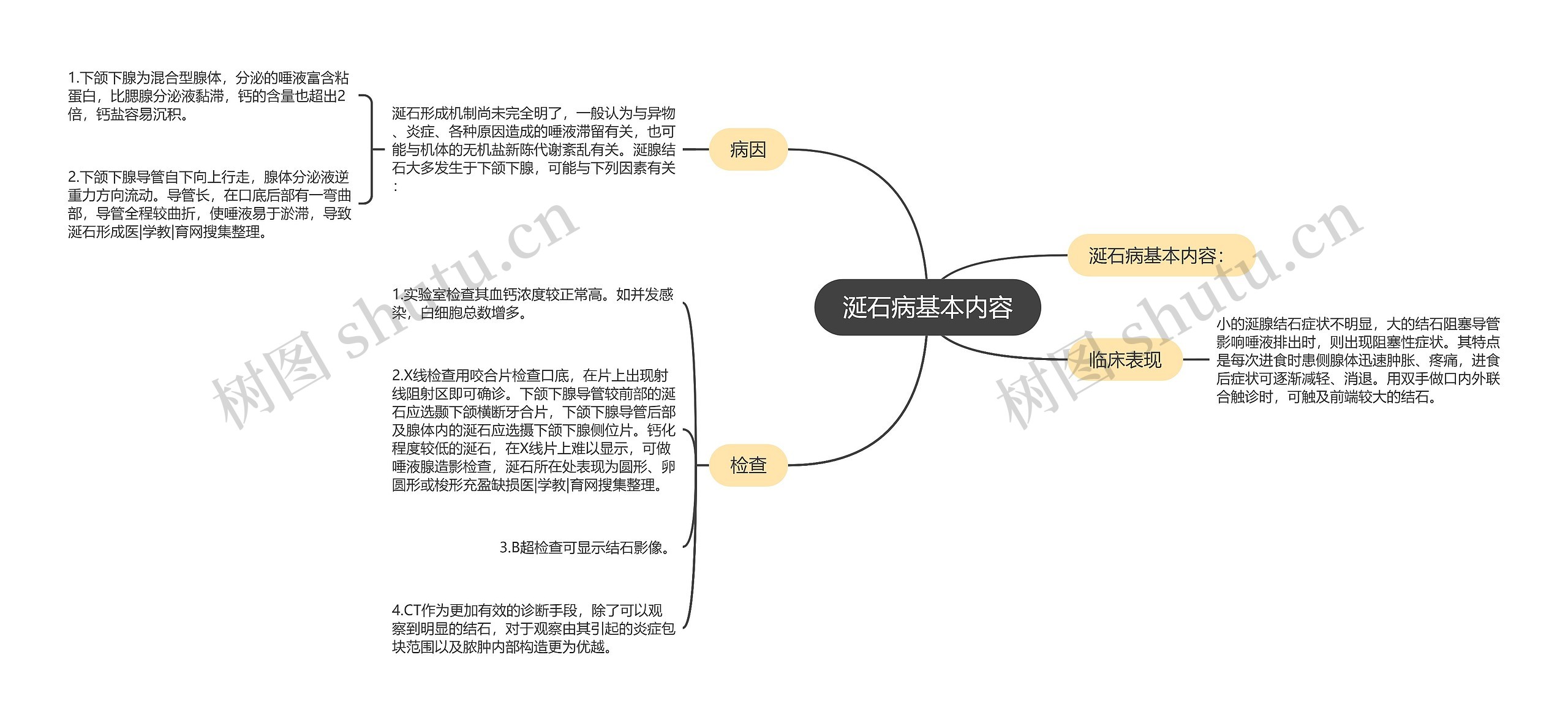 涎石病基本内容思维导图