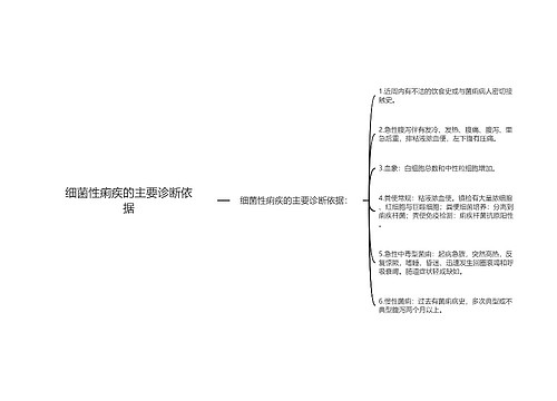 细菌性痢疾的主要诊断依据