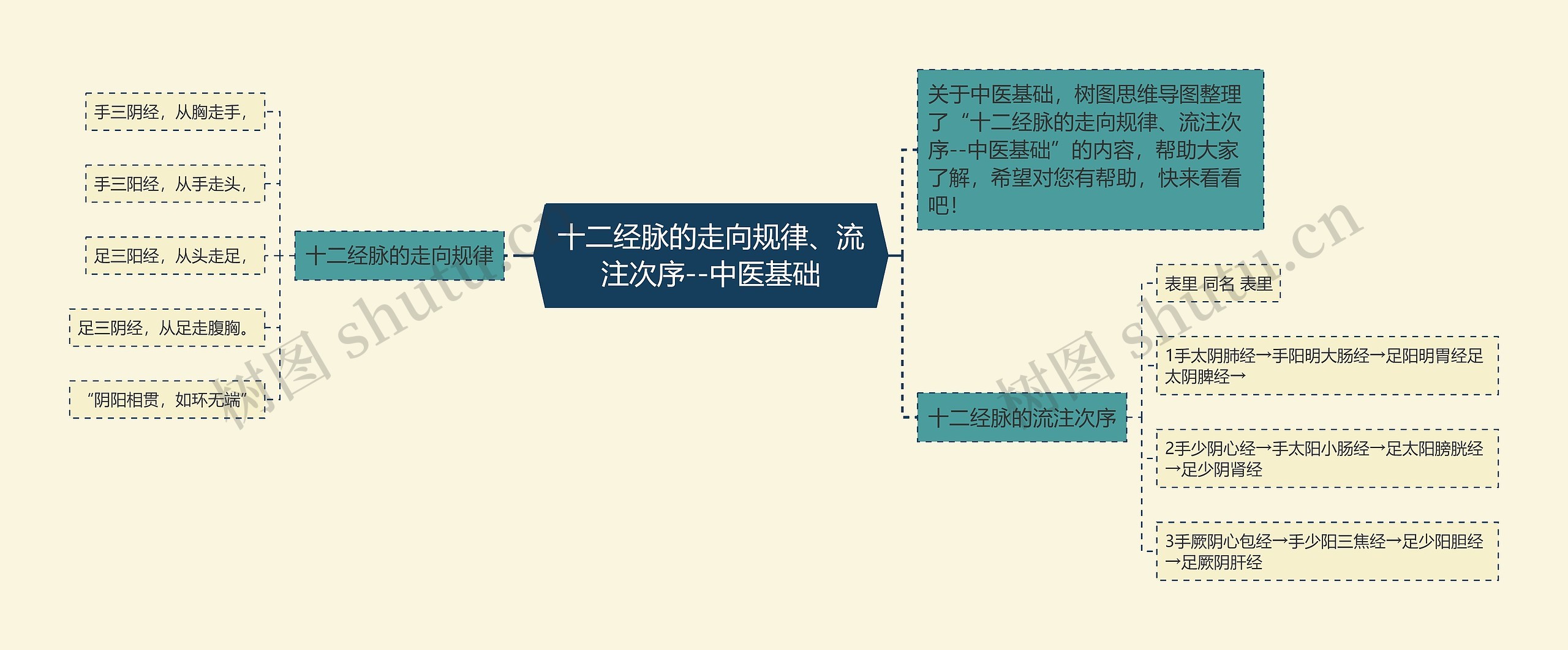 十二经脉的走向规律、流注次序--中医基础