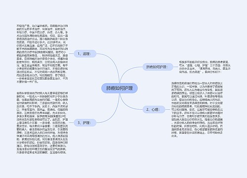 肺癌如何护理