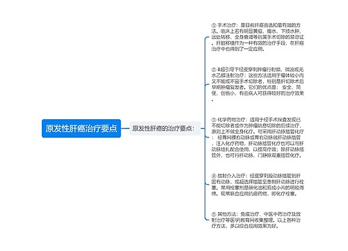 原发性肝癌治疗要点