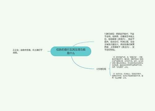 任脉的循行及其生理功能是什么