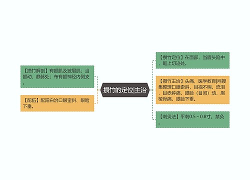 攒竹的定位|主治