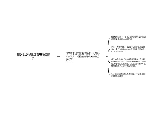 镶牙后牙齿如何进行保健？