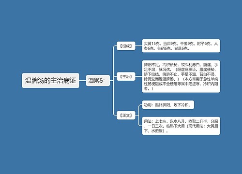 温脾汤的主治病证