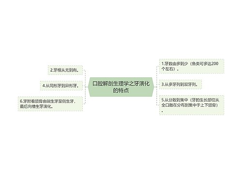 口腔解剖生理学之牙演化的特点