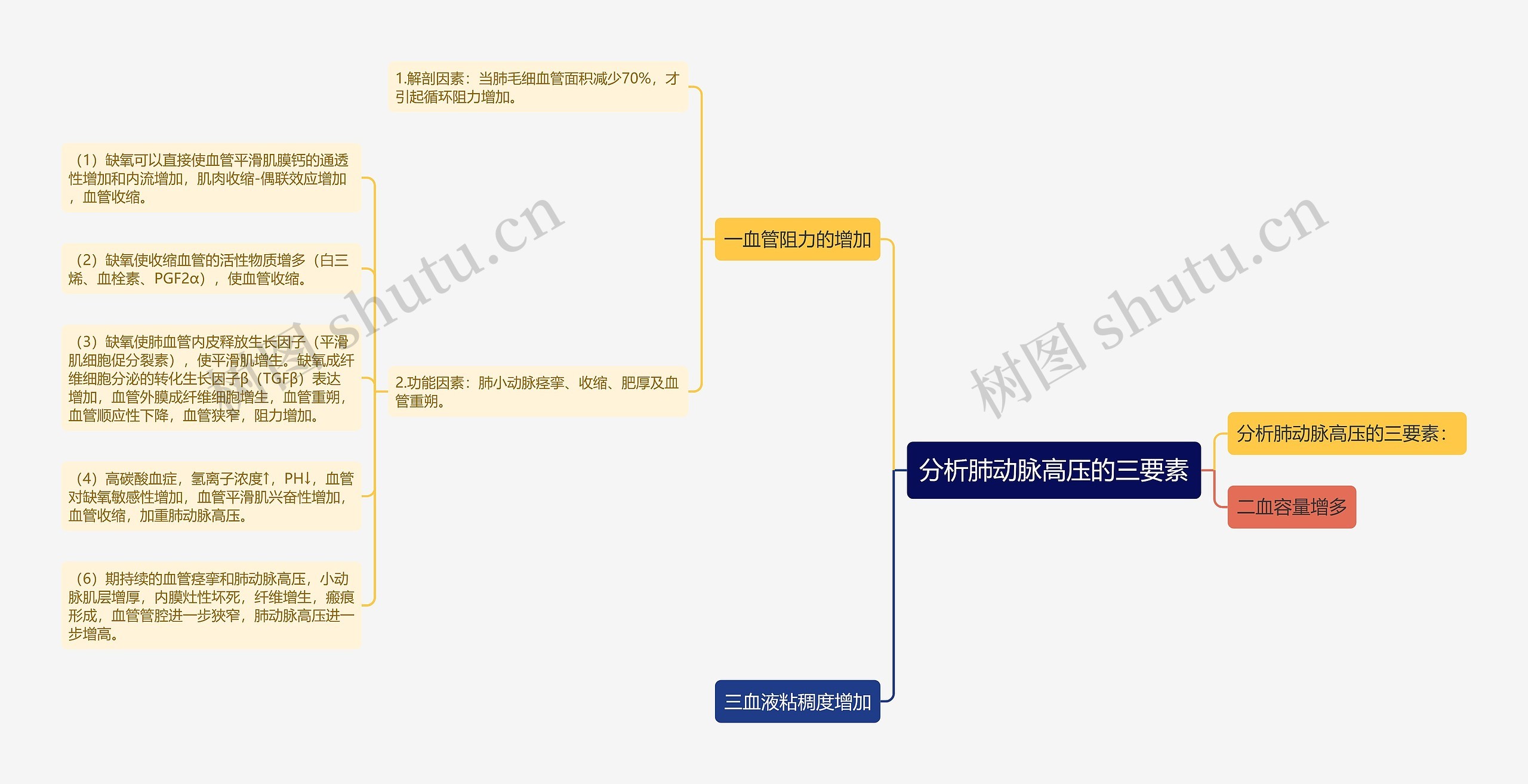 分析肺动脉高压的三要素