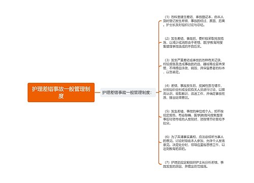 护理差错事故一般管理制度