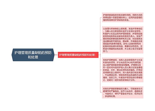 护理管理质量缺陷的预防和处理