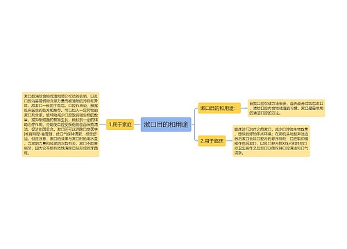 漱口目的和用途