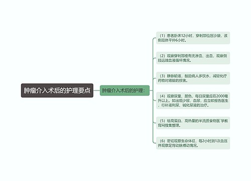 肿瘤介入术后的护理要点