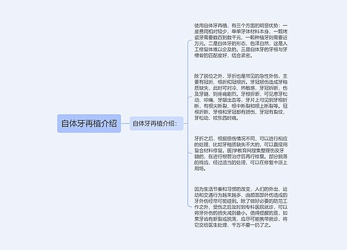 自体牙再植介绍