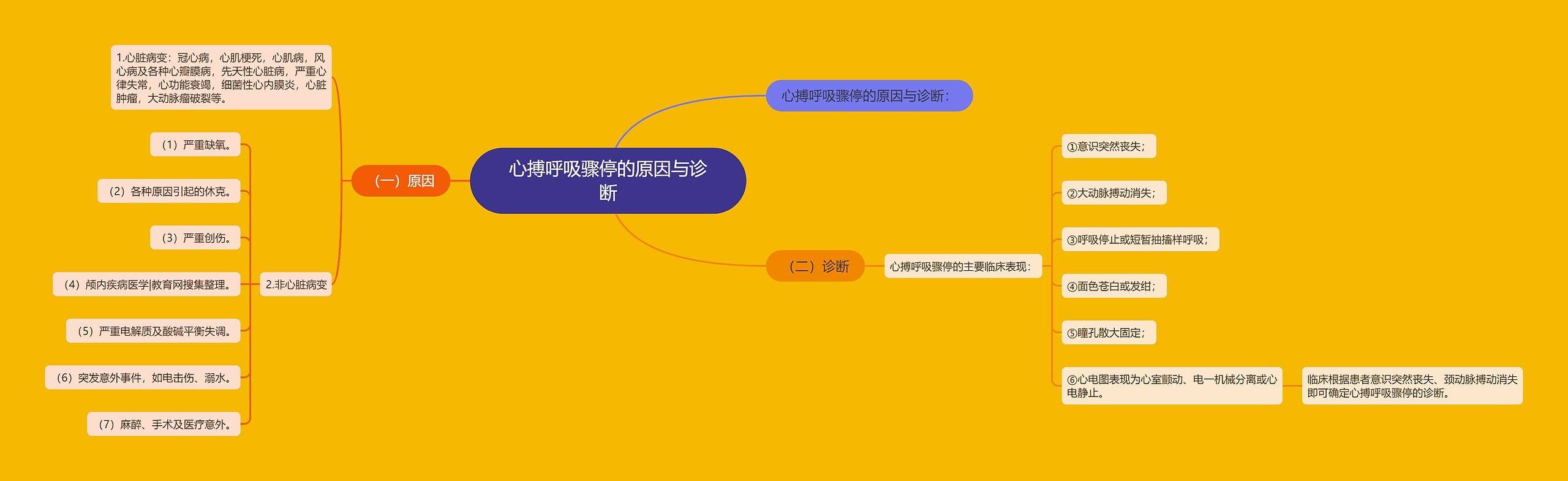 心搏呼吸骤停的原因与诊断 心搏呼吸骤停的原因与诊断